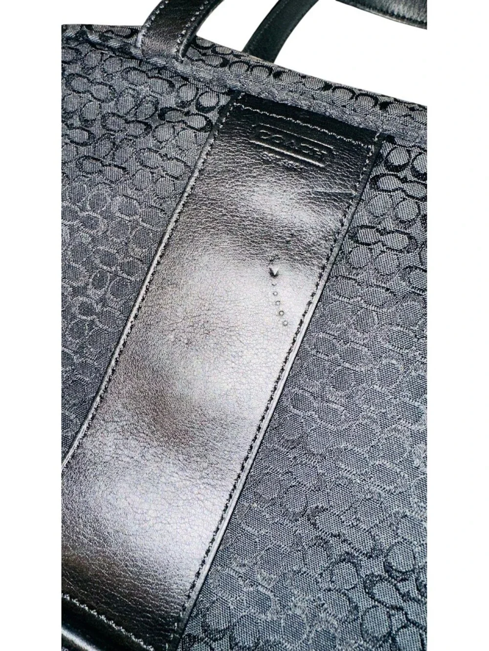 Coach Black Signature Jacquard Travel Organizer Bag